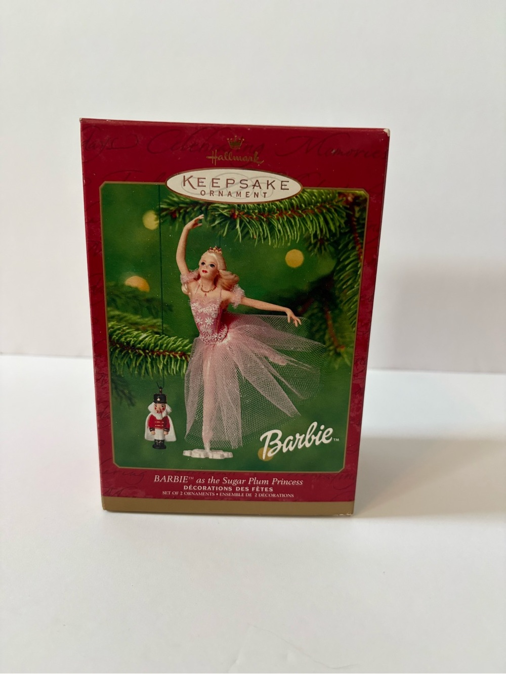 Hallmark Barbie Sugar Plum Princess Ornament - Pink and White